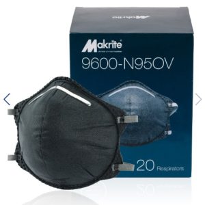 Makrite 9600-N95OV หน้ากากอนามัยแบบถ้วย พร้อมคาร์บอน ชนิด N95 กรองฝุ่น PM2.5