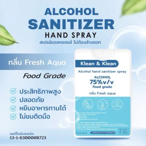 ขวดสเปรย์แอลกอฮอล์ Food Grade ขนาด 20ml สีใส หัวฉีด พกพาง่าย